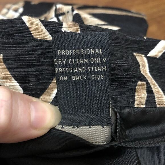 VTG Silkland Medium Black Gold‎ Sequin Pineapples Silk Jacket Blazer Vintage - Picture 5 of 6